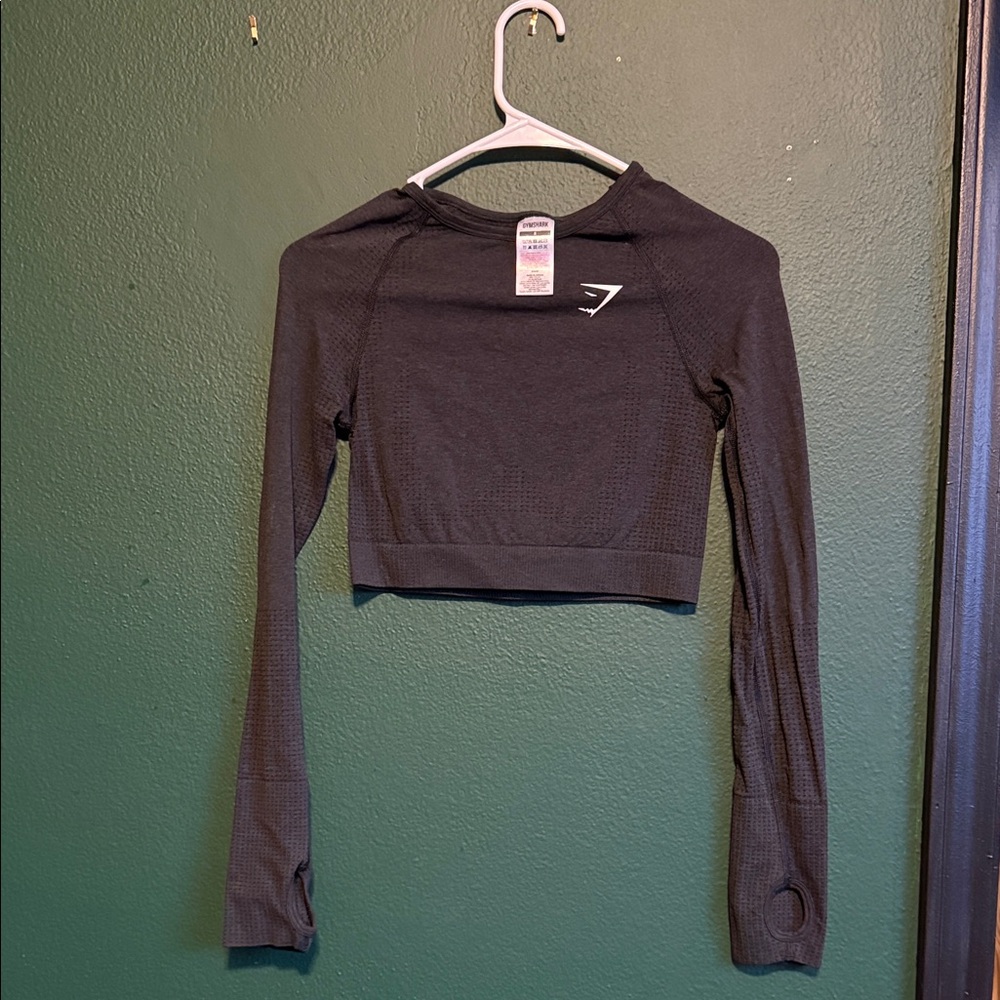 Gymshark Black Long Sleeve Crop Top